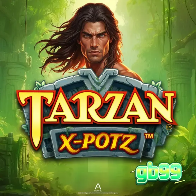 Tarzan X-Potz স্লট গেমের একটি দৃশ্য যেখানে জঙ্গল এবং টেম্পল থিম ফুটে উঠেছে